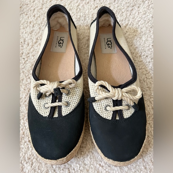 UGG Shoes - UGG Women's Black and Cream Espadrilles